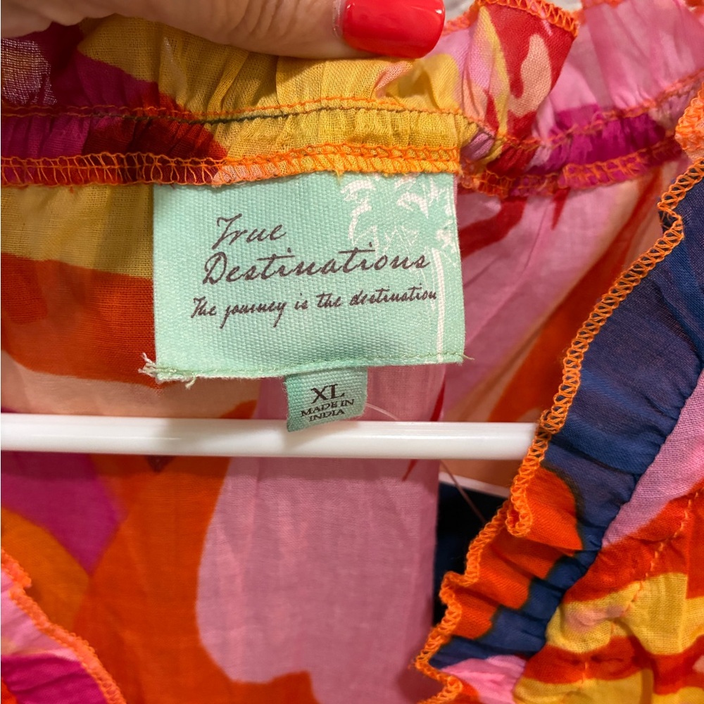 Colorful Floral Women's Swim Coverup - Picture 2 of 4